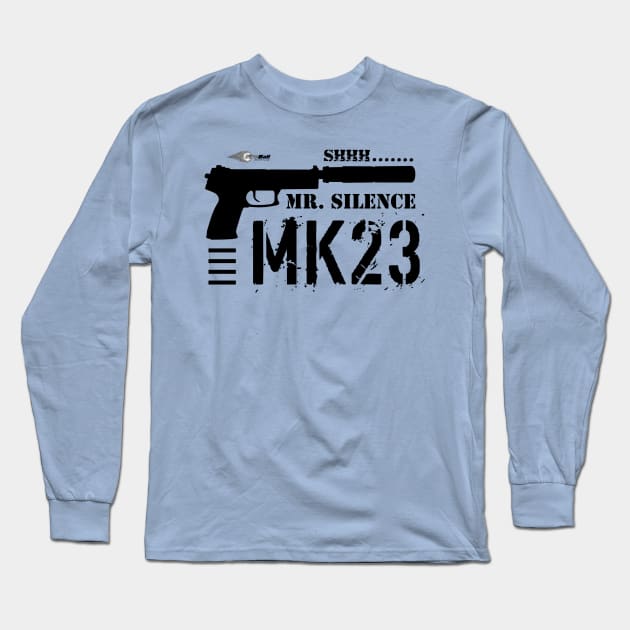 MK 23 Mr. Silence Tacticool Style Long Sleeve T-Shirt by Cataraga